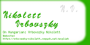 nikolett vrbovszky business card